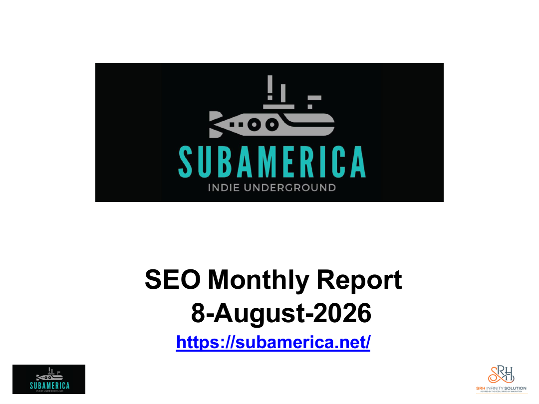 SEO report cover, 8 Aug 2026